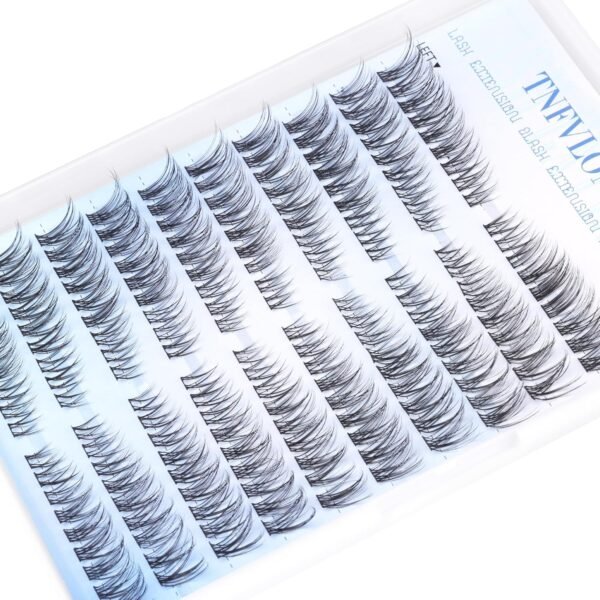 Natural Lash Clusters Wispy Cluster Eyelash Extensions Left&Right Cluster Lashes C Curl Individual Lashes Extension DIY Natural Eye Lash Clusters by TNFVLONEINS - Image 7