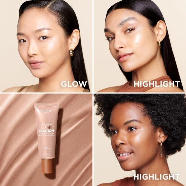 L'Oreal Paris Makeup True Match Lumi Glotion, Natural Glow Enhancer, Illuminator Highlighter, Bronzing Drops For a Sun-Kissed Glow, 902 Light - Image 8