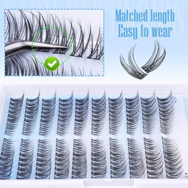 Natural Lash Clusters Wispy Cluster Eyelash Extensions Left&Right Cluster Lashes C Curl Individual Lashes Extension DIY Natural Eye Lash Clusters by TNFVLONEINS - Image 6