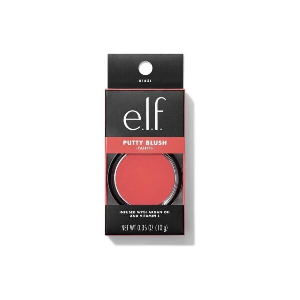 e.l.f. Putty Blush, Creamy & Ultra Pigmented Formula, Infused with Argan Oil & Vitamin E, Tahiti, 0.35 Oz (10g) - Image 3