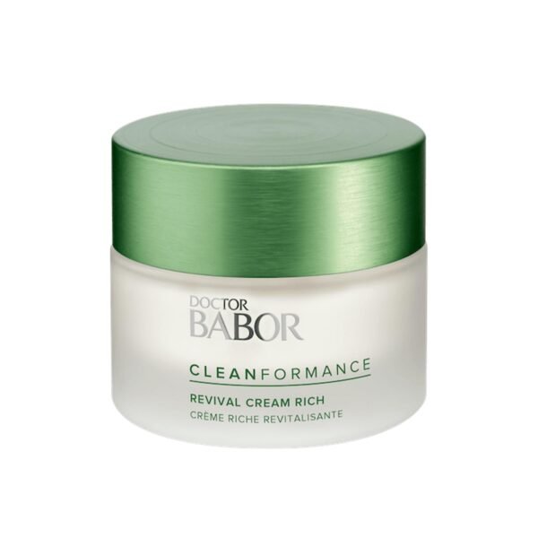 BABOR CLEANFORMANCE Revival Cream Rich, Revitalizing Probiotic Face Cream with Hyaluronic Acid, Promotes Skin Elasticity & Firmness, Anti Aging Cream to Hydrate and Lift, 1.69 oz - Image 2