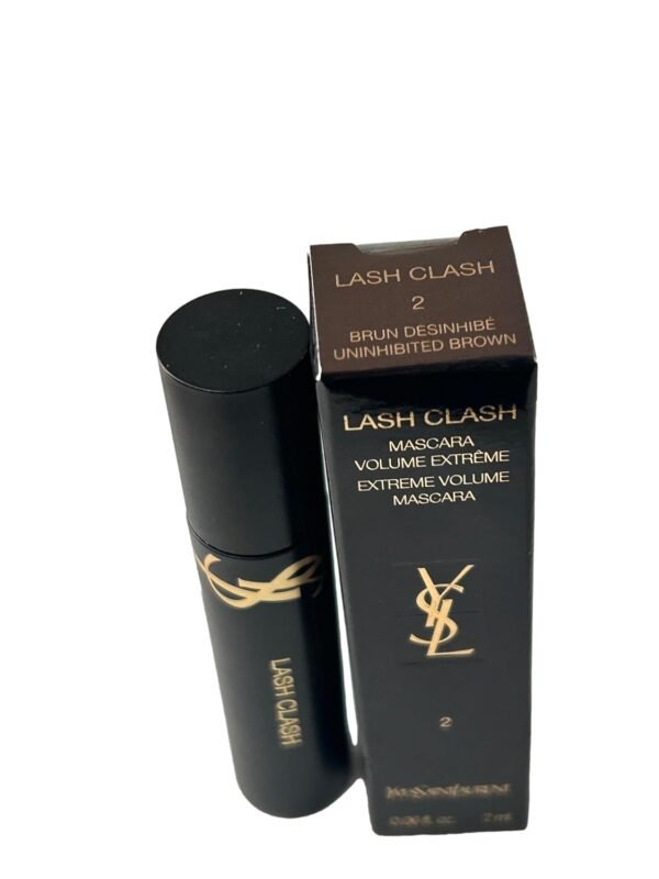 Yves Saint Laurent YSL BROWN Mascara LASH CLASH COLOR # 2 UNINHIBITED BROWN COLOR # 2 SMALL (2 ML 0.06 FL OZ MINI TRAVEL SIZE) - 4241 - Image 2