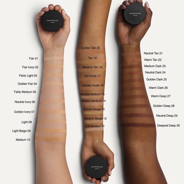 bareMinerals Original Loose Powder Foundation SPF 15, Clean Mineral Powder Face Makeup, Sheer-to-Full Coverage, Talc-Free, Non-Comedogenic, Vegan - Image 6