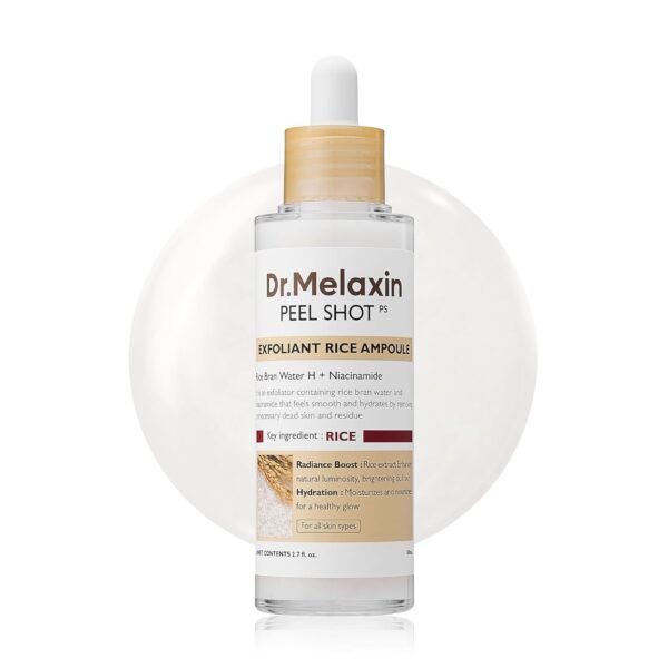 Peel Shot Glow White Rice Peeling Ampoule, Soft Exfoliating Face and Body Scrub Dead Skin Cells Remover for All Skin Types korean skin care 80ml - Image 2