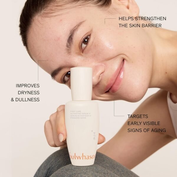 Sulwhasoo First Care Activating Serum - Skin Barrier Strengthening Anti-Aging Face Serum, Visibly Plumps & Hydrates, Reduces Visible Fine Line & Wrinkles, Vitamin C, Korean Skincare - Image 4