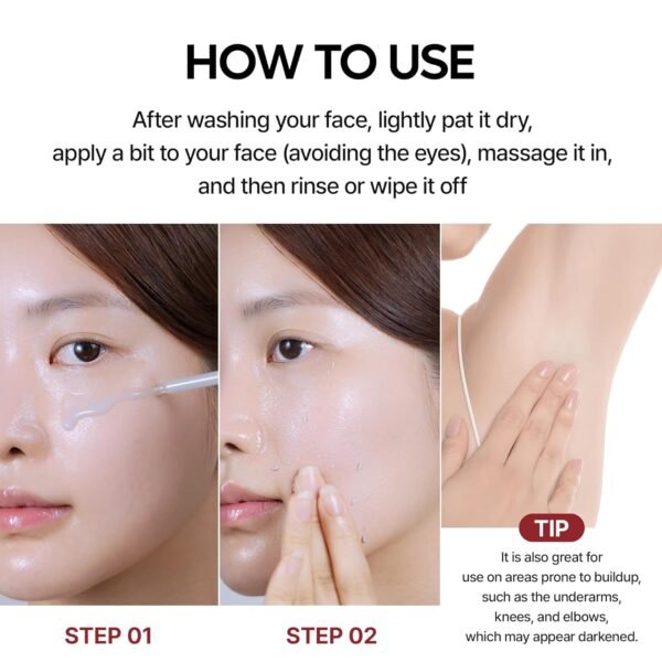 Peel Shot Glow White Rice Peeling Ampoule, Soft Exfoliating Face and Body Scrub Dead Skin Cells Remover for All Skin Types korean skin care 80ml - Image 9