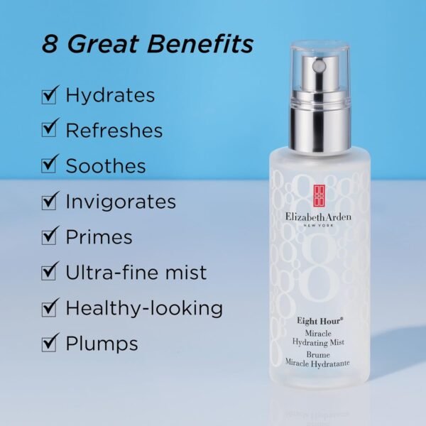 Elizabeth Arden Eight Hour Face, Facial Hydrating Mist and Nightime Moisturizer - Image 6
