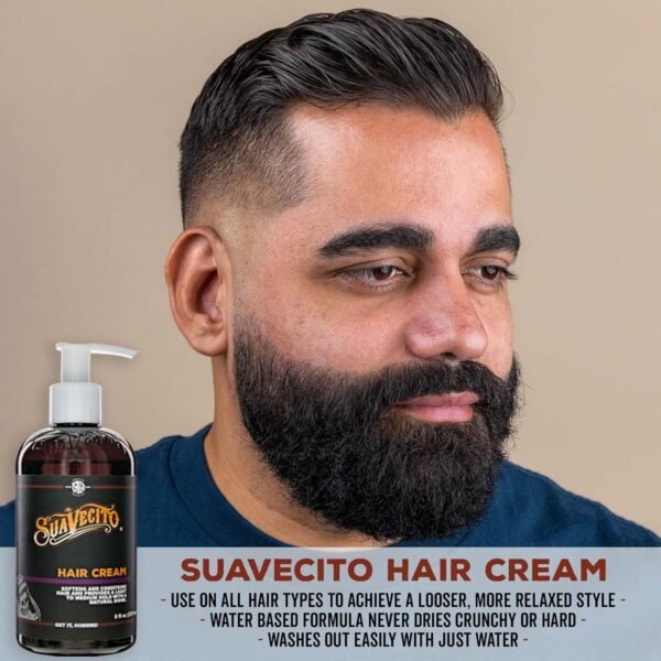 Suavecito Hair Cream Pump Bottle Medium Shine All Day Light Hold (8 oz) - Image 8