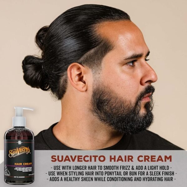 Suavecito Hair Cream Pump Bottle Medium Shine All Day Light Hold (8 oz) - Image 4