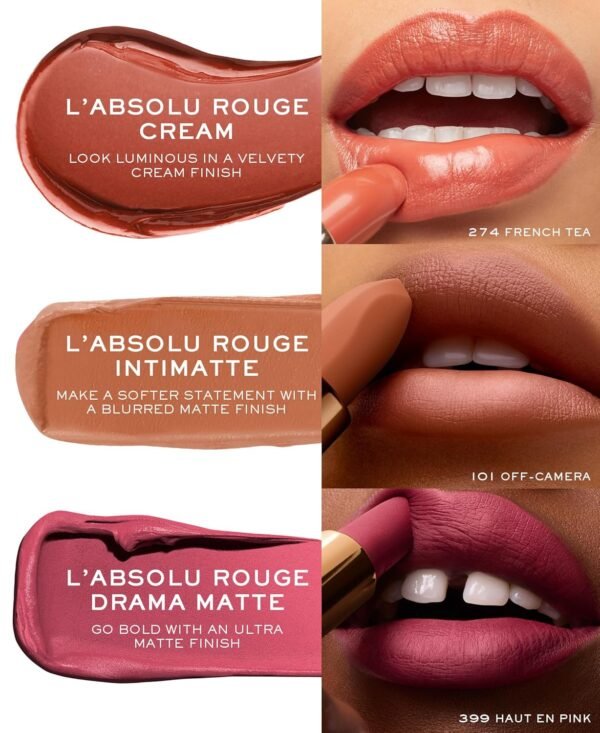 Lancôme L'Absolu Rouge Hydrating Cream Lipstick - Smudge-Resistant & Luminous Finish - Up To 18HR Comfort - Image 10
