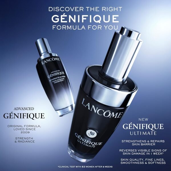 Lancôme Advanced Génifique Radiance Boosting Anti-Aging Face Serum - Visibly Hydrates & Plumps Skin - with Bifidus Prebiotic, Hyaluronic Acid & Vitamin Cg - Image 3