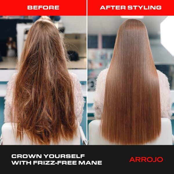 Arrojo Frizz Control Serum, 4oz – Sulfate & Paraben-Free Hair Serum for Frizzy and Damaged Hair for Men & Women – Lavender-Pear Scented - Image 3